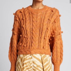 Ulla Johnson Orange Cable Knit Sweater